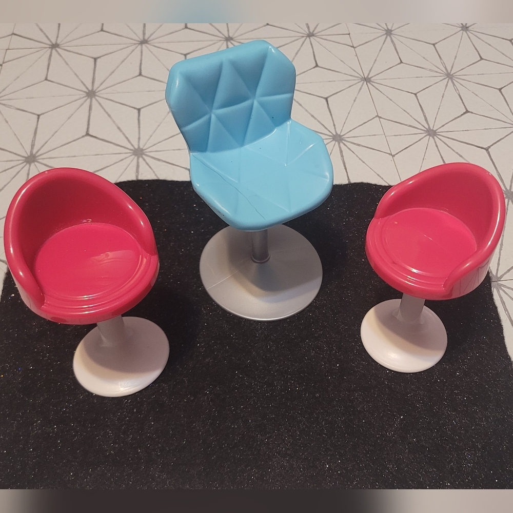 Barbie. Chairs. Salon. lot of 3.